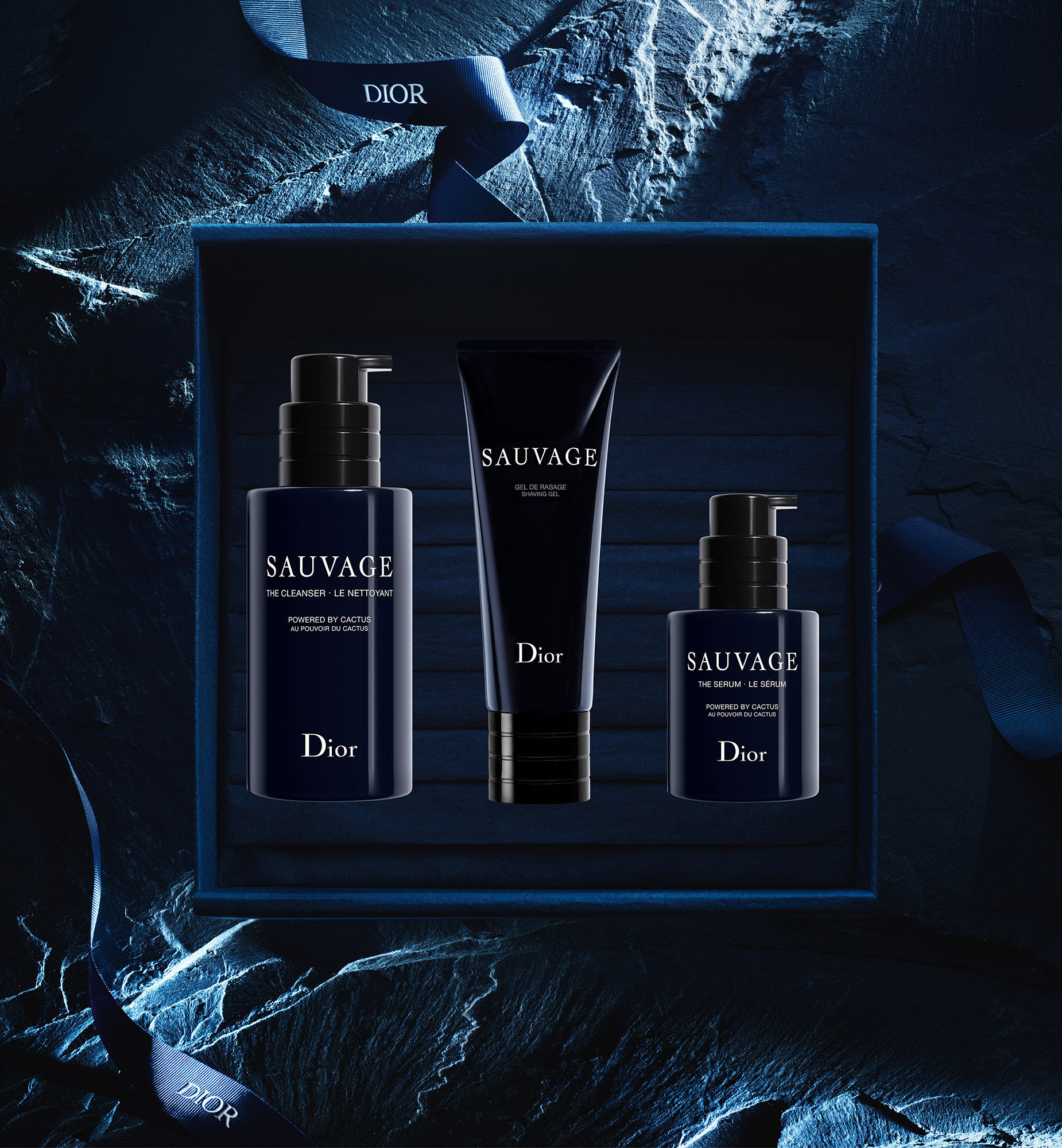 Dior Sauvage Men Care Father's Day Gift Set-face Cleanser, Shaving