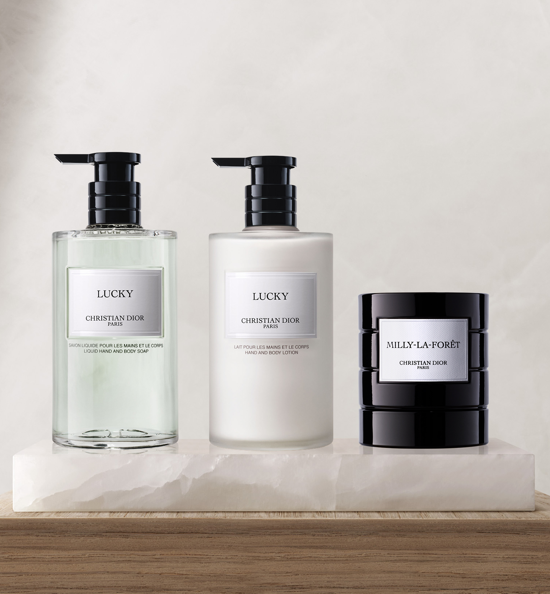 Dior Lucky Scent Of Luxury Set-lucky Hand And Body Soap, Hand And Body Lotion & Scented Candle