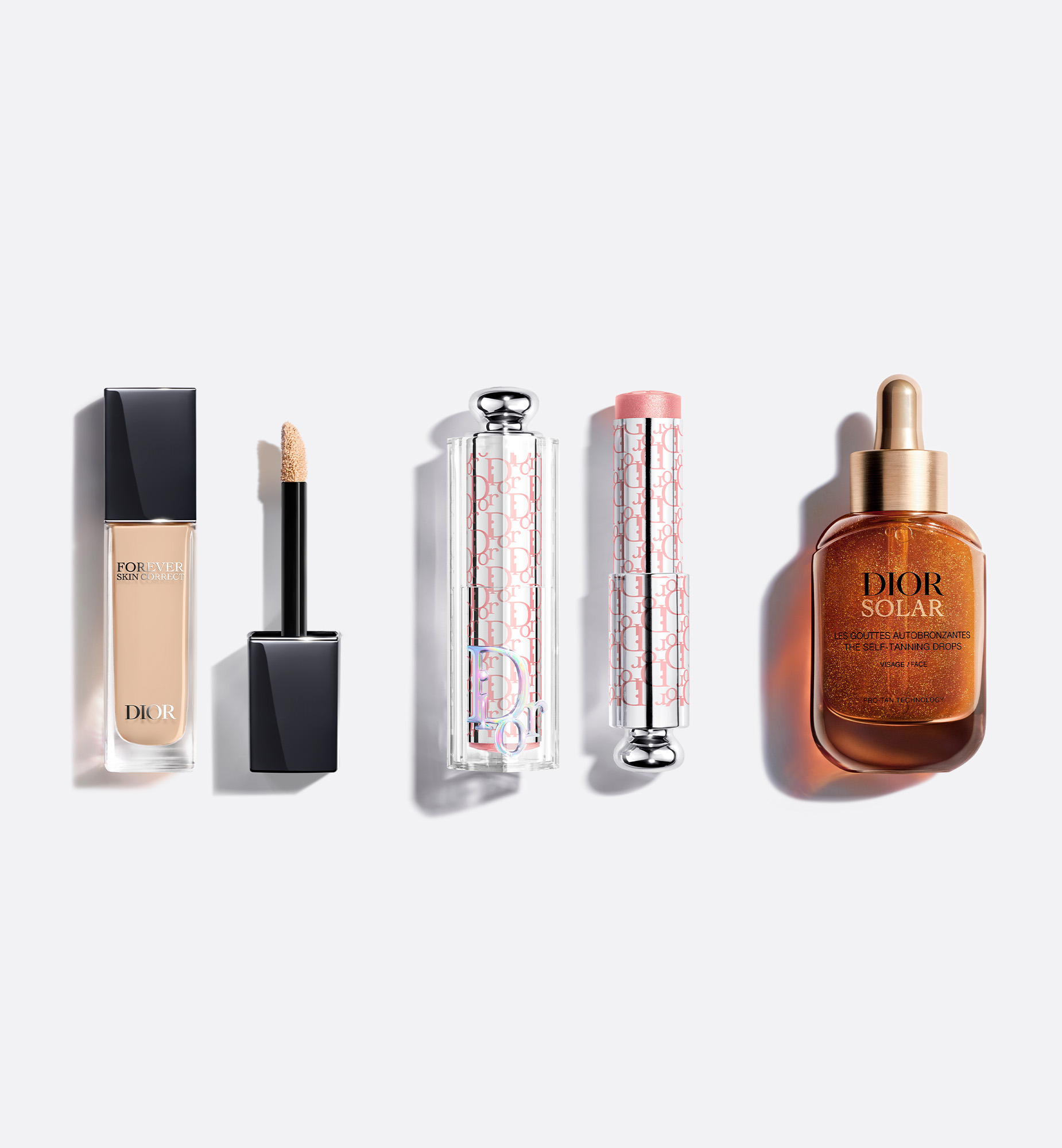 Dior Healthy Glow Complexion Trio- Forever Skin Correct, Backstage Glassy Glow Stick & Sola