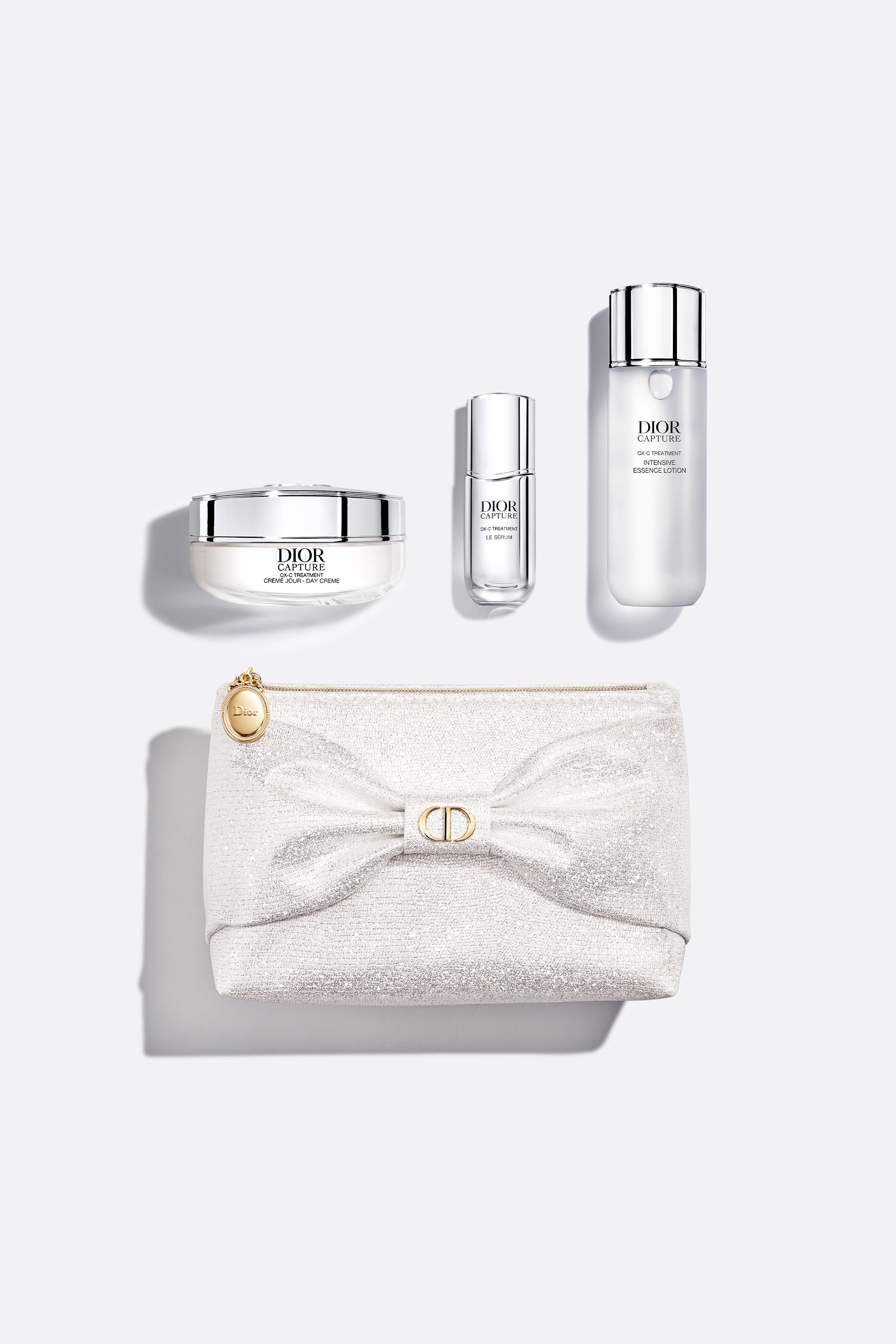 DIOR CAPTURE スノー スキンケアセット Dior Capture anti-aging skincare set: lotion, serum and face cream