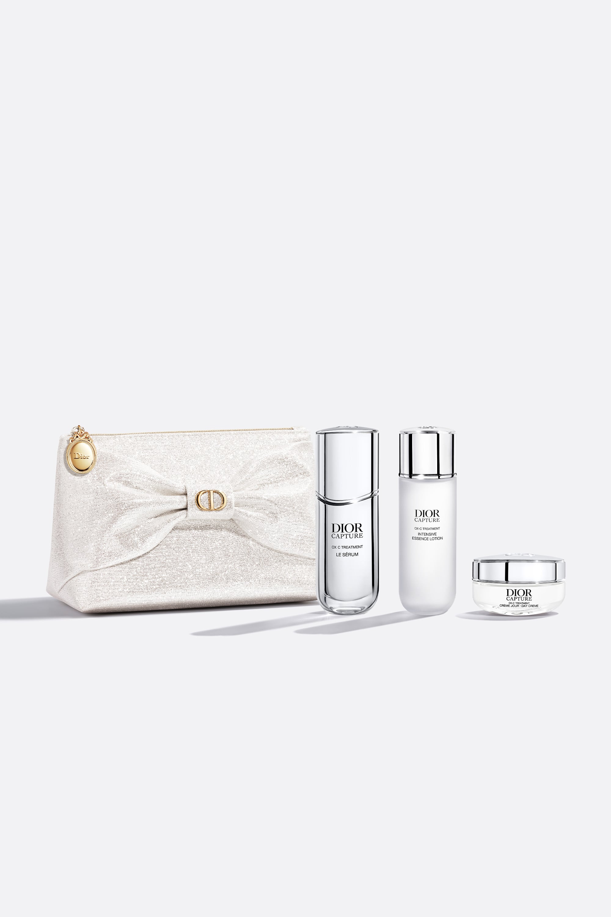 Limited-edition Dior Capture skincare set: lotion, serum and face