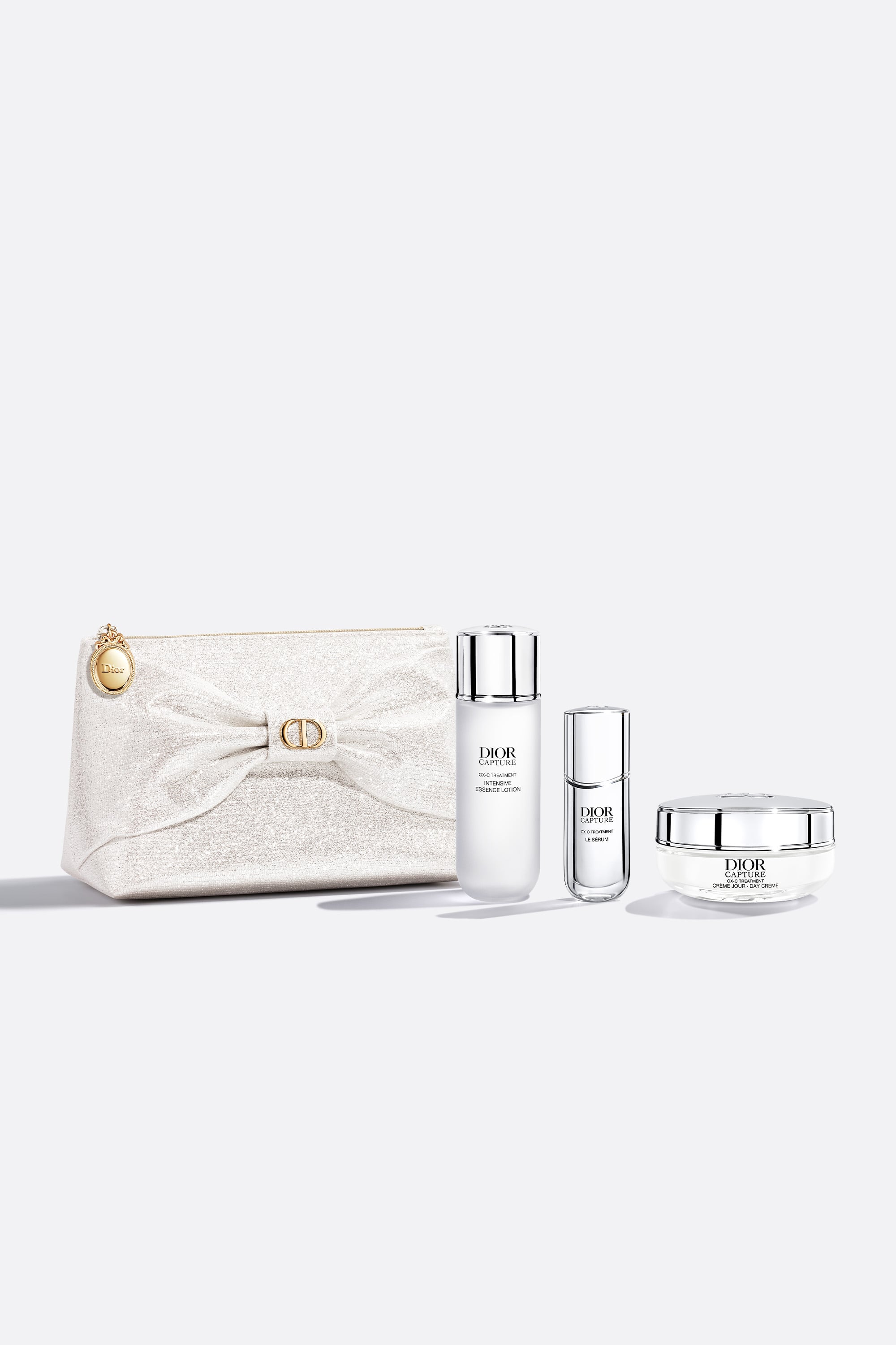 Limited-edition Dior Capture skincare set: lotion, serum and face