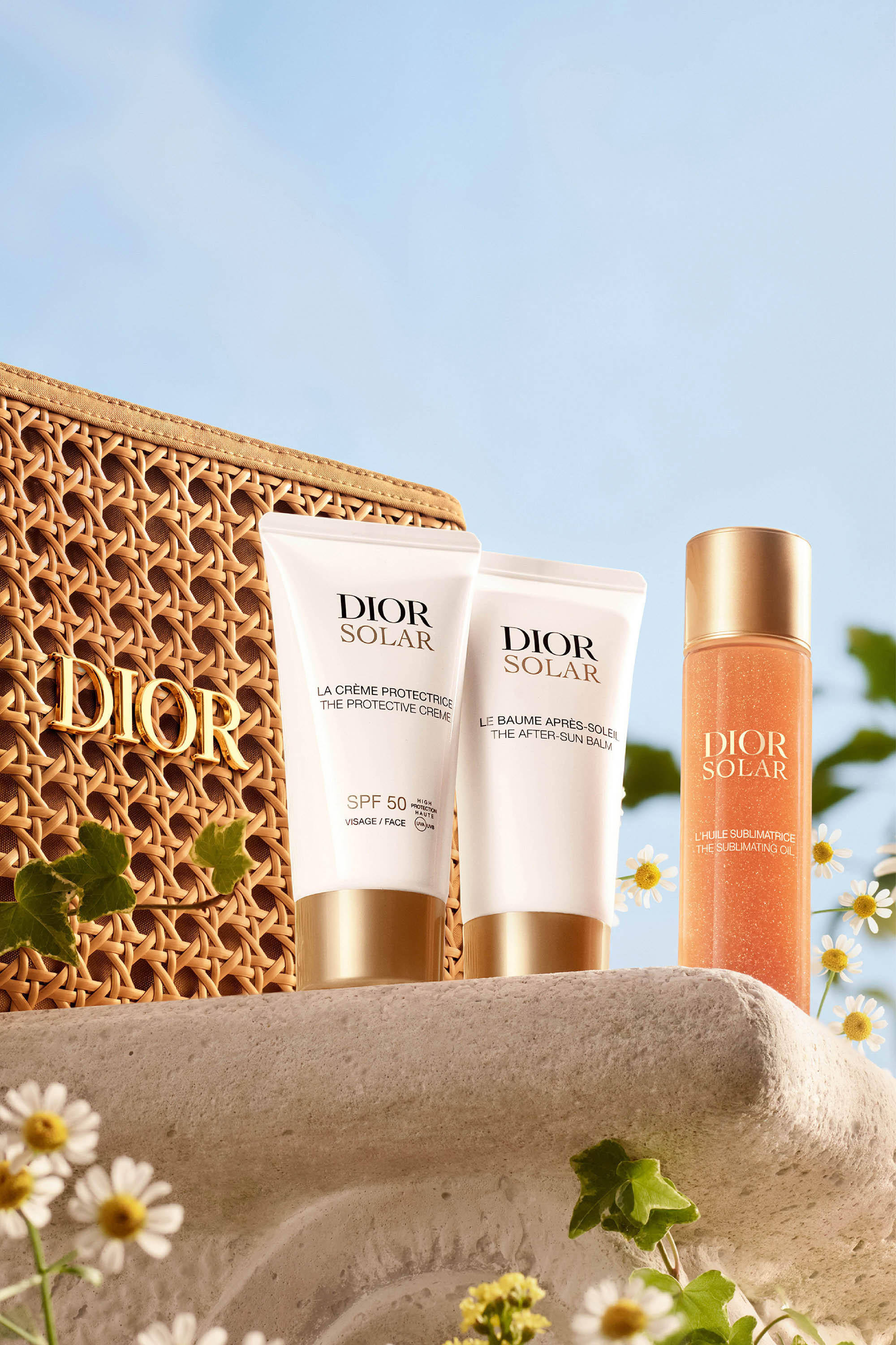 DIOR SOLAR 日焼け止めミルク・オイルセット 太陽の煌めきと南国の花々の香りを纏う。新サンケア「ディオール