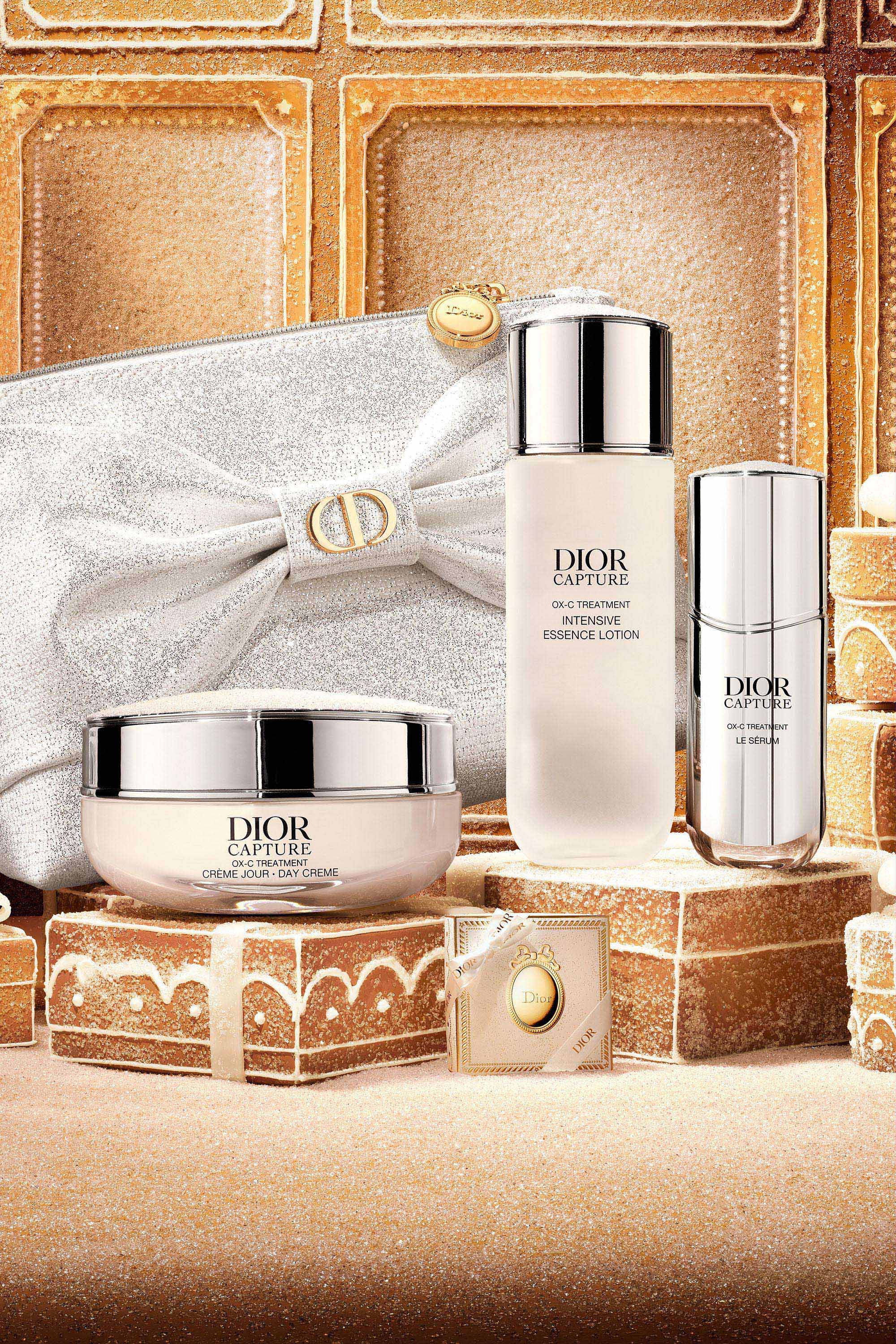Dior Capture anti-aging skincare set: lotion, serum and face cream