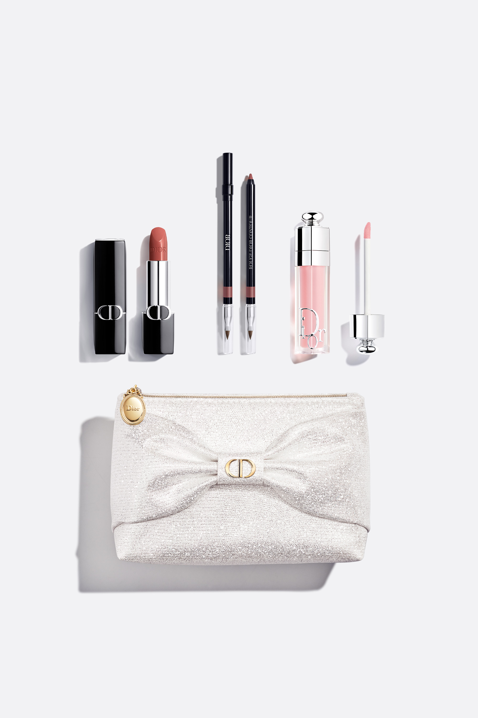 Couture Lip Essentials: plumping gloss, Rouge Dior lipstick and